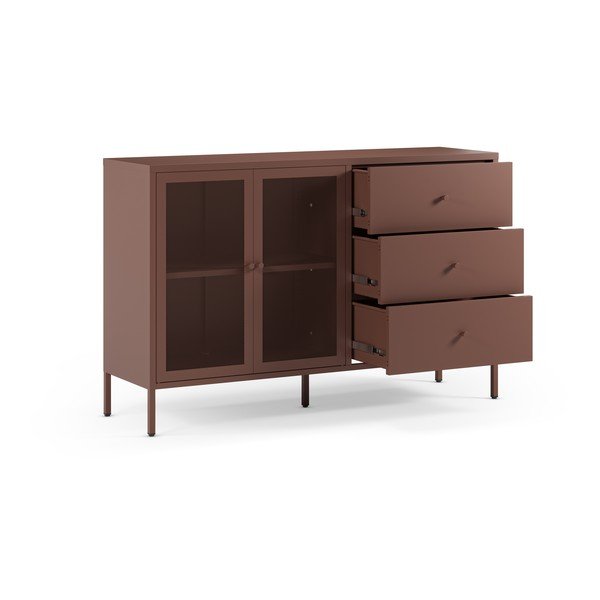 Borvörös fém komód 140x90x40 cm Fayna – Marckeric-image-1