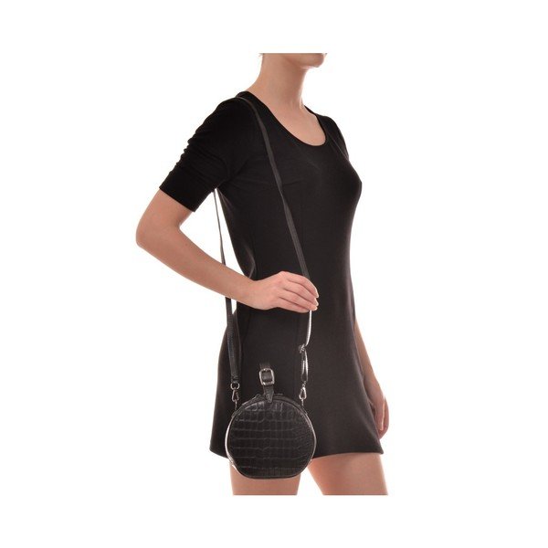 Aura fekete bőr alkalmi táska - Mangotti Bags-image-1