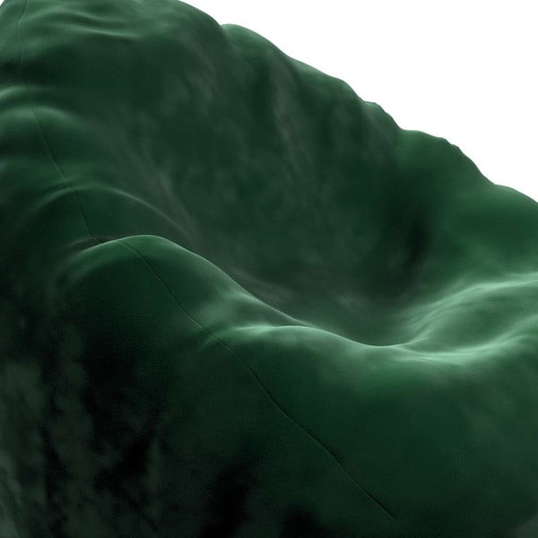 Zöld babzsákfotel Posh Velvet - Yellow Tipi-image-1