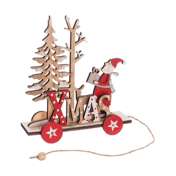 Santa Claus karácsonyi dekoráció fából - Unimasa