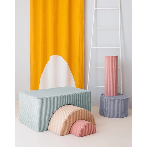 Rózsaszín kordbársony párna gyerek kanapéhoz Roll – Wigiwama-image-1