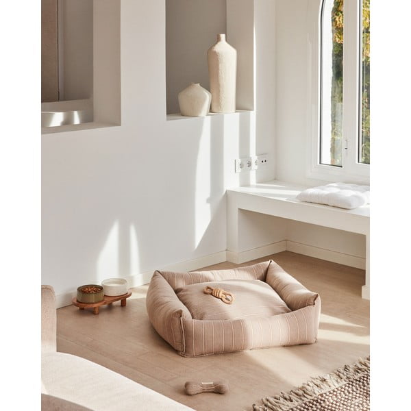 Barna kutyafekhely 75x75 cm Toby - Kave Home-image-1