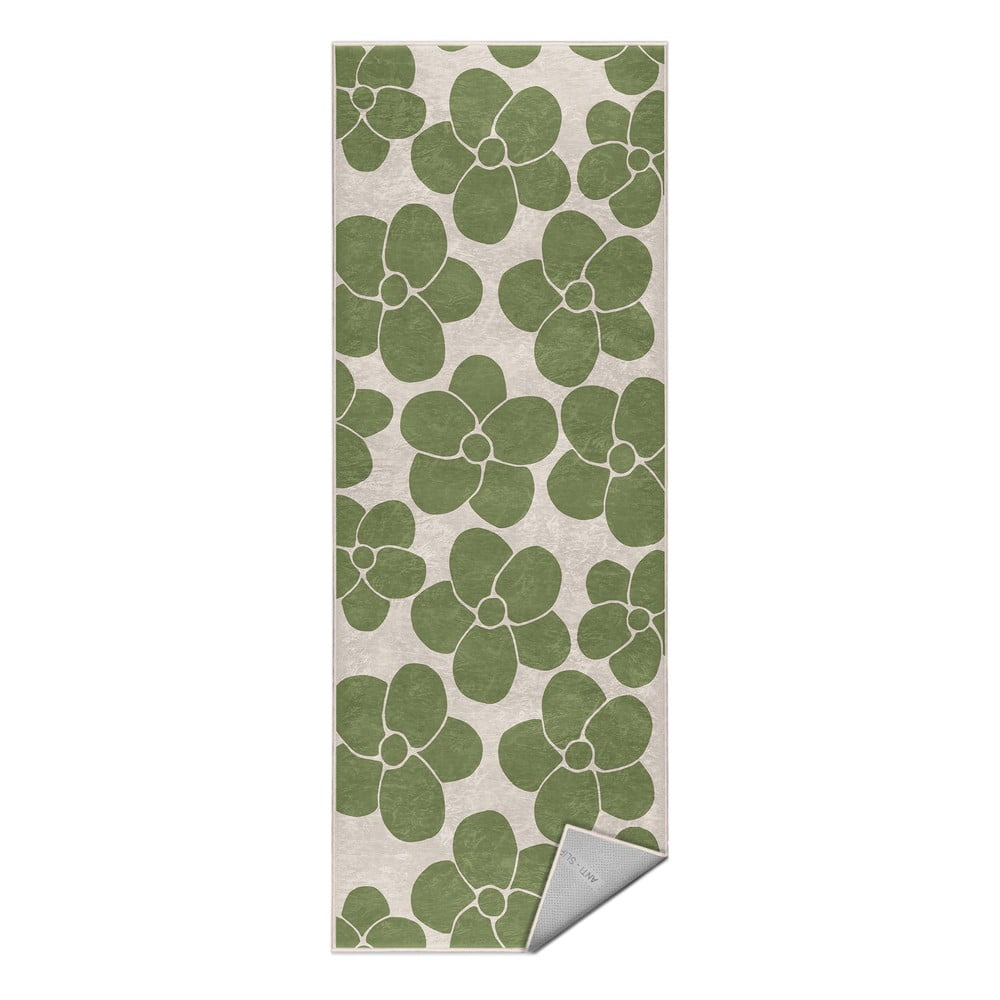 Zöld mosható futószőnyeg 60x230 cm Green Meadow  Mila Home