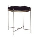 Dorotea fekete tárolóasztal tükörlappal, ø 43 cm - Hübsch