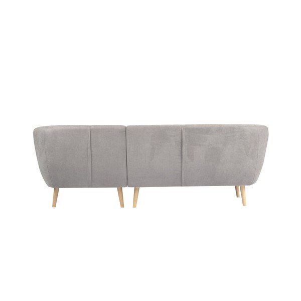 Sardaigne világosszürke kanapé jobboldali fekvőfotellel - Mazzini Sofas-image-2