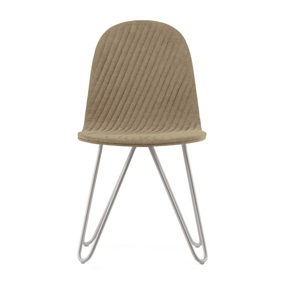 Mannequin X Stripe bézs szék fém lábakkal - Iker