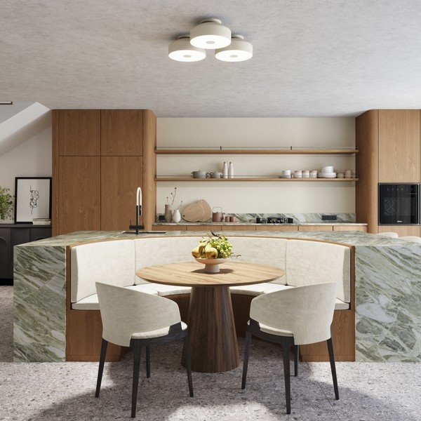 Krémszínű mennyezeti lámpa ø 30 cm Blacko – Sollux-image-2