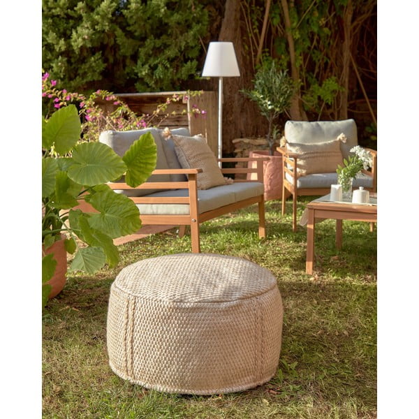 Leeith bézs kerti puff, ø 62 cm - Kave Home-image-4