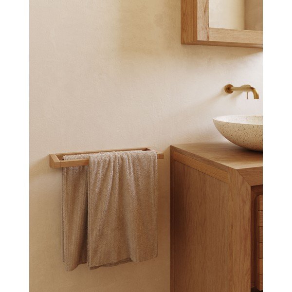 Natúr színű fa törölközőtartó Vedel – Kave Home-image-1