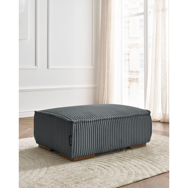 Sötétszürke kordbársony lábtartó Chelsea – Bobochic Paris-image-1