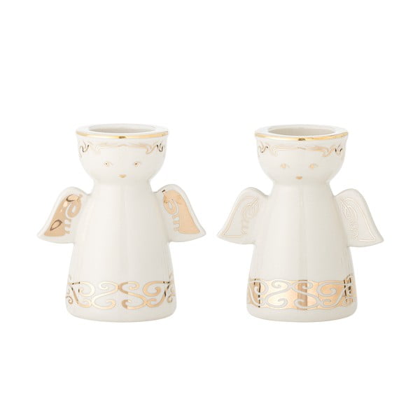 Agyagkerámia gyertyatartó készlet teamécseshez 2 db-os Faella – Bloomingville