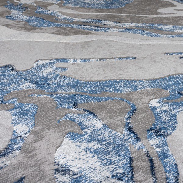 Kék-szürke szőnyeg 80x150 cm Marbled – Flair Rugs-image-4