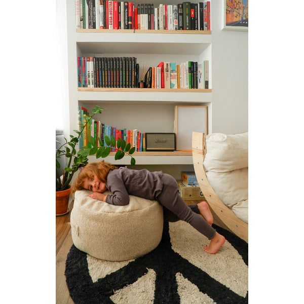 Bézs buklé gyerek puff Cream – Really Nice Things-image-2