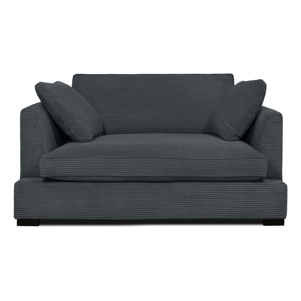 Szürke kordbársony kanapé 132 cm Mobby  Scandic