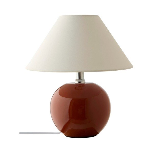 Barna-krémszínű kerámia asztali lámpa (magasság 29 cm) Karamell – Jotex