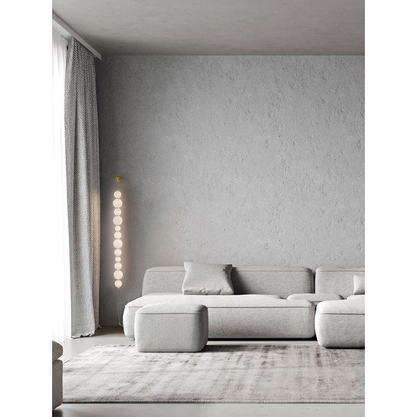 Fehér-aranyszínű fém LED dimmelhető fali lámpa Perla – Nova Luce-image-1