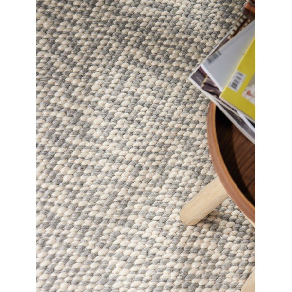 Világosszürke-krémszínű kézi szövésű gyapjú szőnyeg 140x200 cm Lyon Beans – Elle Decoration-image-2