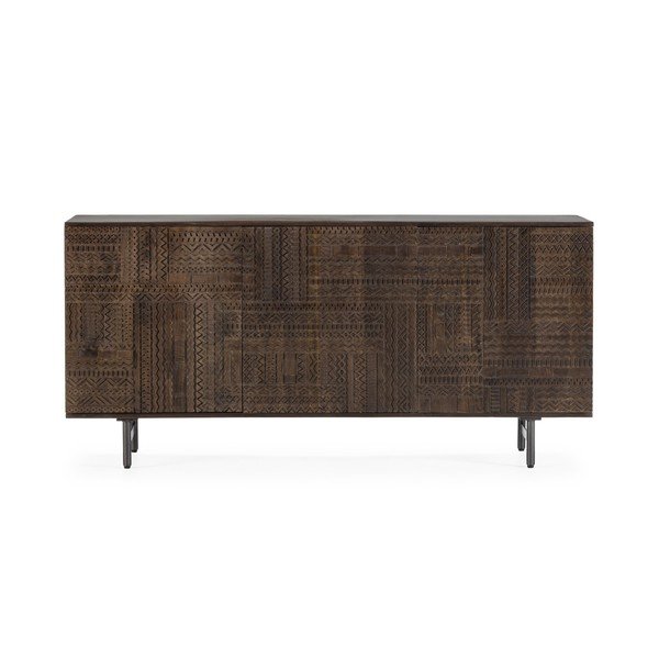 Sötétbarna mangófa komód 160x75x40 cm Kalai – MOME