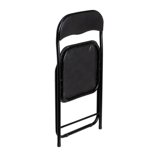 Fekete bőr utánzat összecsukható étkezőszék – Casa Selección-image-2