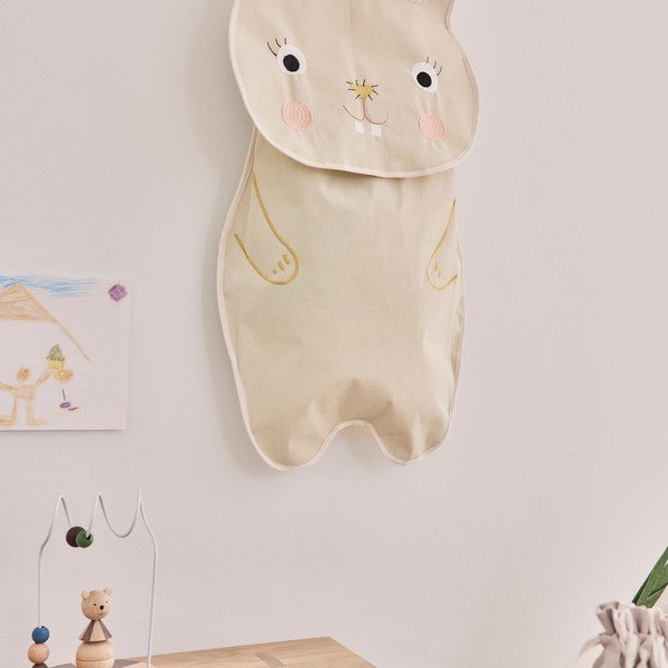 Krémszínű textil függő rendszerező 40x1x82 cm Darling Rabbit – OYOY Mini-image-3