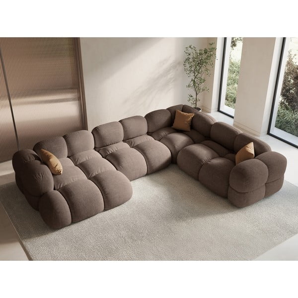 Barna sarokkanapé (jobb oldali-U alakú) Loretto – Cosmopolitan Design-image-1