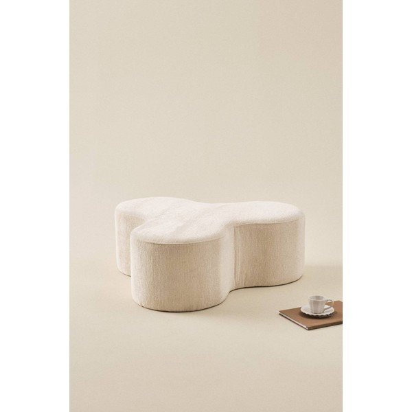 Krémszínű zsenília puff Mintaka – Jotex-image-1