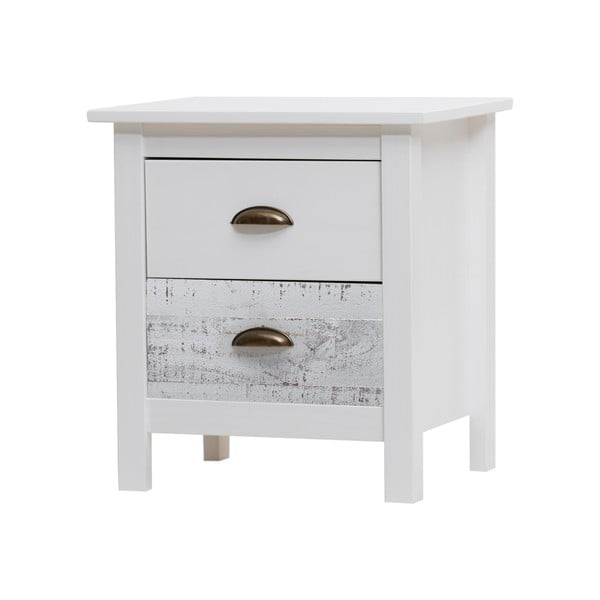 Romantica fehér-szürke éjjeliszekrény, 46 x 50 cm - Marckeric-image-2