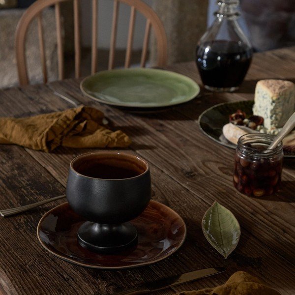 Riviera világoszöld agyagkerámia tároló tálca, hossz 18 cm - Costa Nova-image-4