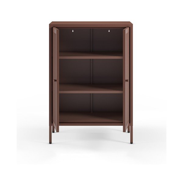 Borvörös fém szekrény 70x100x40 cm Fayna – Marckeric-image-2