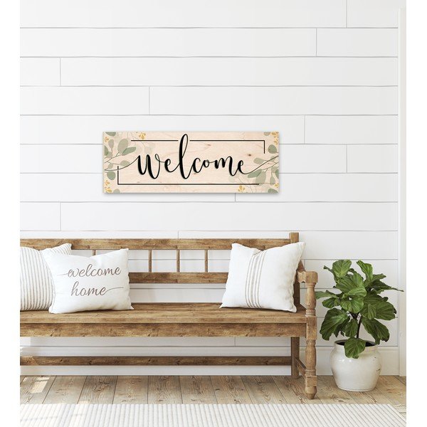 Welcome fali dekoráció, 25 x 70 cm - Styler-image-1