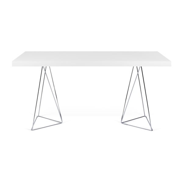 Trestle fehér asztal, hosszúság 160 cm - TemaHome