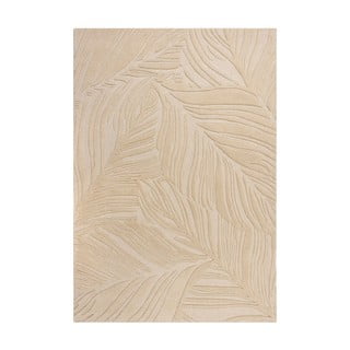 Lino Leaf bézs gyapjú szőnyeg, 120 x 170 cm - Flair Rugs
