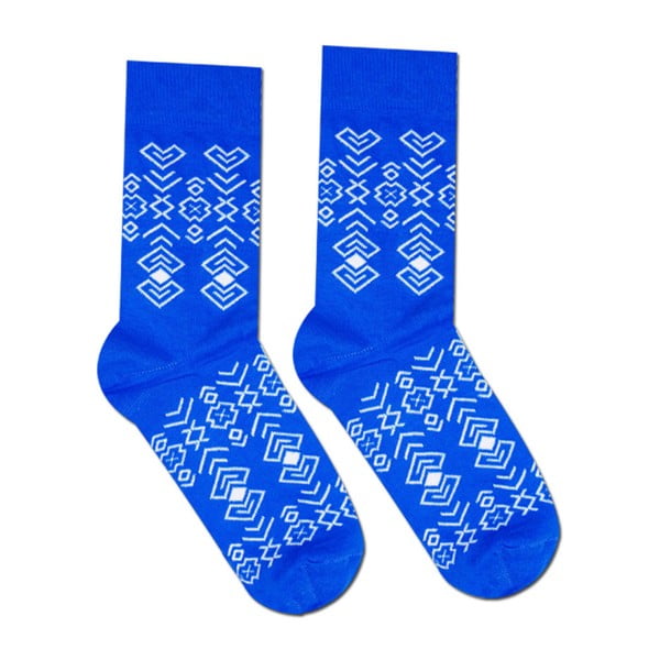 Geometry kék pamut zokni, méret 39-42 - HestySocks