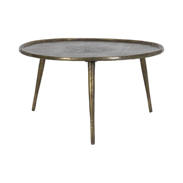 Bronzszínű fém kerek dohányzóasztal ø 67,5 cm Babina – Light & Living-image-2
