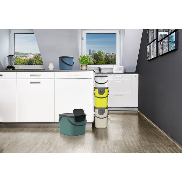 Szelektív szemetes újrahasznosított műanyagból 40 l Albula - Rotho-image-1