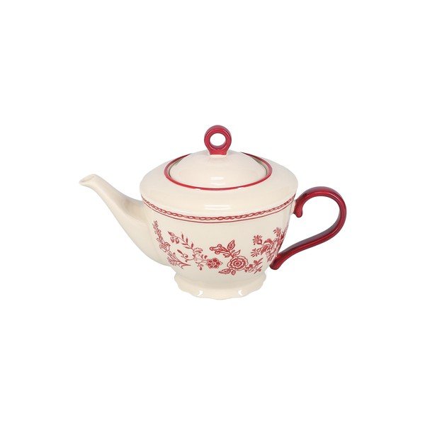 Borvörös-elefántcsont színű porcelán teáskanna 920 ml Cyril – S|P Collection-image-2
