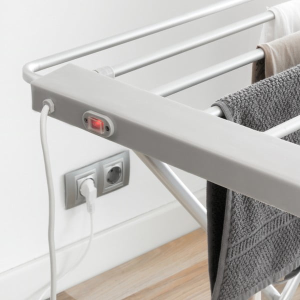 Clotheshorse fehér elektromos ruhaszárító állvány - InnovaGoods-image-1