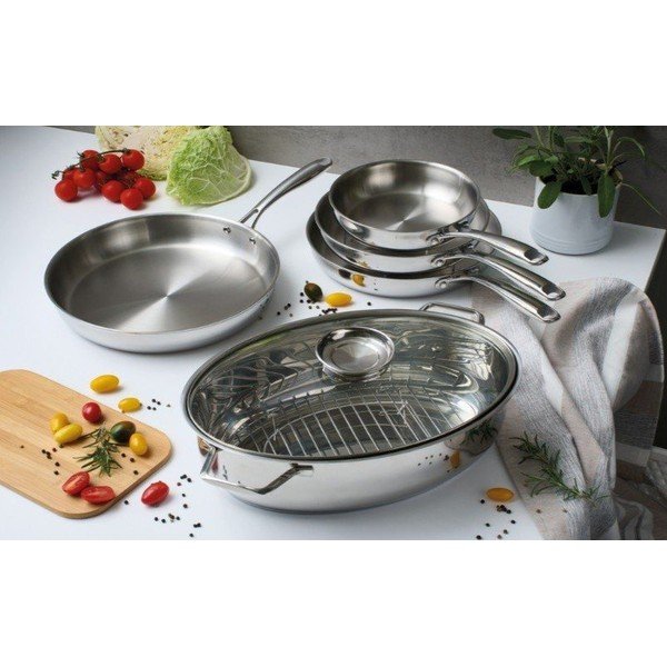 Rozsdamentes acél serpenyő ø 24 cm – Brandani-image-1