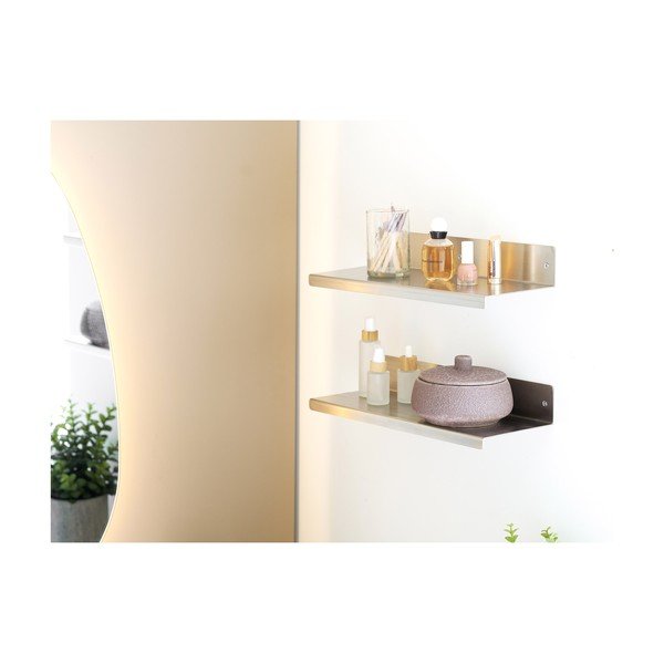 Ezüstszínű acél fali polc 40 cm Nagoya – House Nordic-image-2