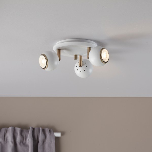 Coco fehér mennyezeti lámpa aranyszínű részletekkel - Markslöjd-image-1