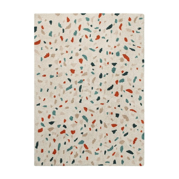 Krémszínű mosható-kézi szövésű pamut szőnyeg 140x200 cm Terrazzo Marble – Lorena Canals