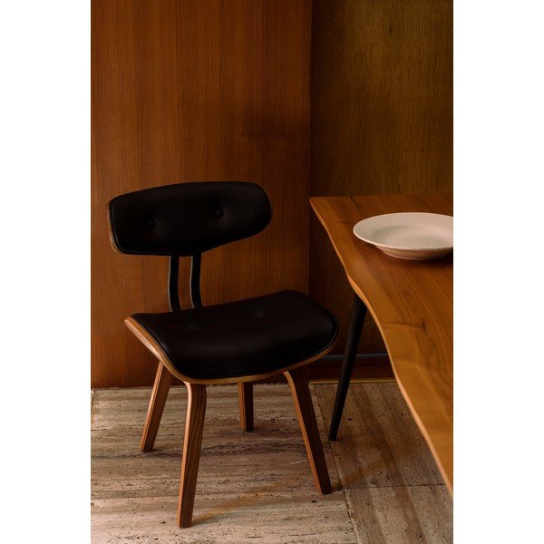 Wallnut fekete szék - Dutchbone-image-1