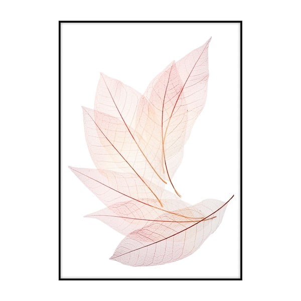Pink Leaves plakát, 40 x 30 cm - Imagioo