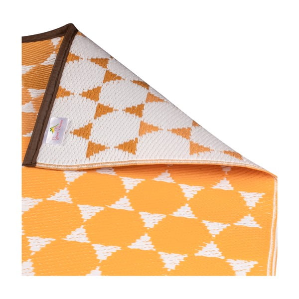 Hexagon narancssárga kültéri szőnyeg, 150 x 90 cm - Green Decore-image-4