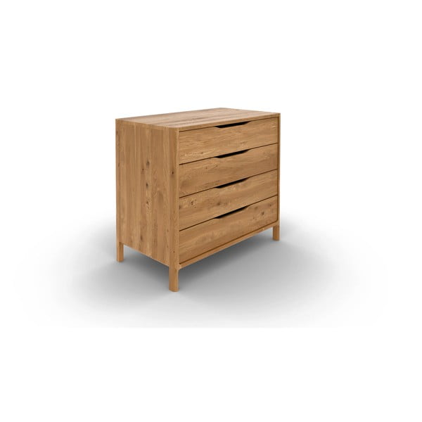 Natúr színű tölgyfa alacsony komód 95x80 cm Twig – The Beds-image-2