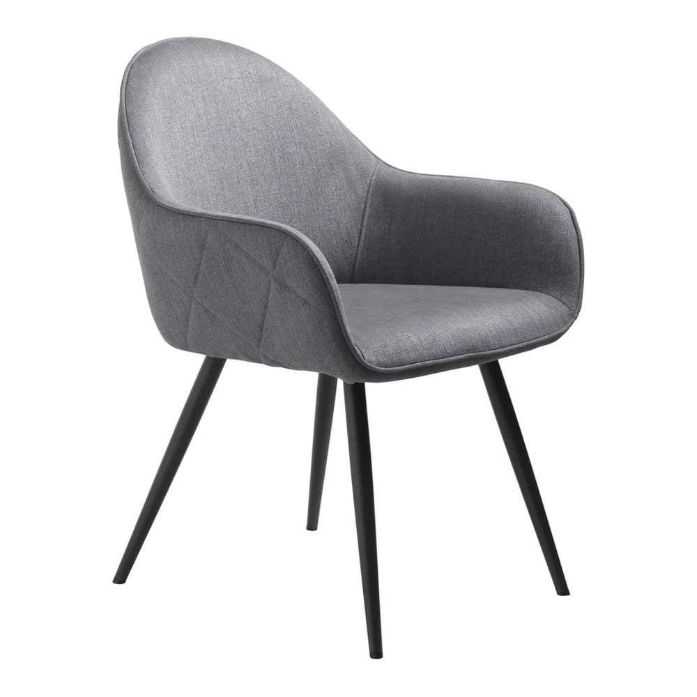 Szürke kárpitozott karfás étkezőfotel Minto – Unique Furniture