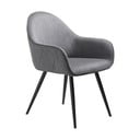 Szürke kárpitozott karfás étkezőfotel Minto – Unique Furniture