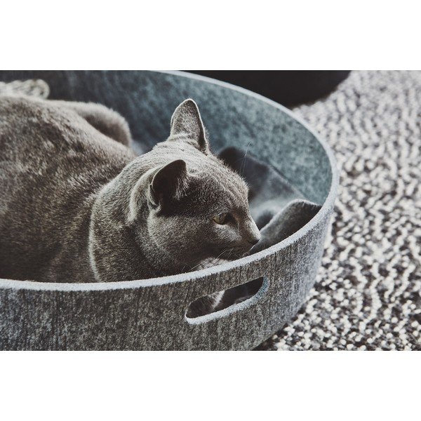 Textil tárolókosár ø 46x12 cm Cesto Concrete – MiaCara-image-3