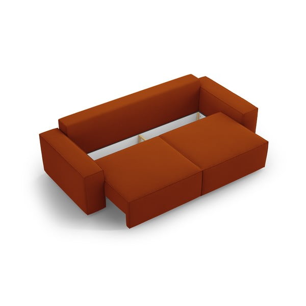 Téglavörös kinyitható kanapé 247 cm Jodie – Micadoni Home-image-3