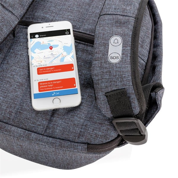 Elle Protective kék-szürke női biztonsági hátizsák, 8 l - XD Design-image-4